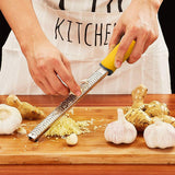 Updated Version Lemon Zester & Cheese Grater-Premium Stainless Steel - A Sharp Kitchen Tool for Ginger, Garlic, Nutmeg, Chocolate, Vegetables, Fruits, Dishwasher Safe