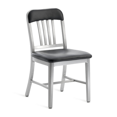 Navy Semi-Upholstered Chair