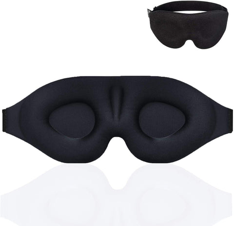Sleep Mask for Women Men, Eye Mask for Sleeping 3D Contoured Cup Blindfold, Upgraded Eye Cover with Adjustable Strap, Blockout Light, Eye Pillow Soft Comfy Eye Shade for Nap Travel Night Shift