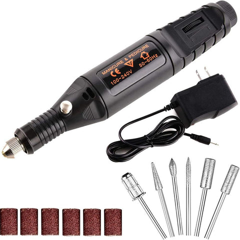 Electric Nail Drill Manicure & Pedicure Care Set\xef\xbc\x8cMini Nail Kit System for Buffing Grooming and Polishing of Nails at Home