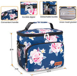 NIUTA Lunch Bag for Women, Men, Leakproof Thermal Reusable Lunch Box for Adult & Kids, Lunch Cooler Tote with Shoulder Strap for Office Work (Rose)