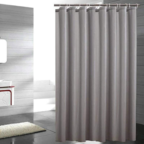 NIUTA Shower Liner, Standard Shower Curtain Liner Fabric 72 x 72 inch Full Size, Hotel Quality, Washable,Water Proof, Bathroom Curtains with Grommets, Grey