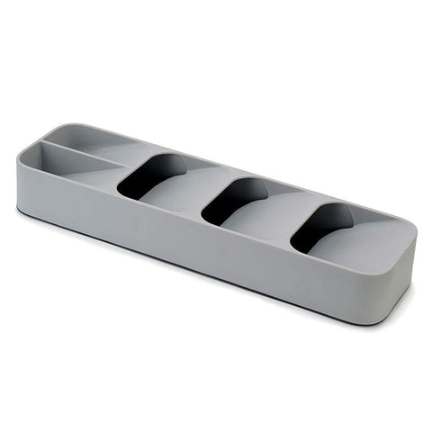 Drawer Cutlery Organizer Tray Kitchen Storage Holder Rack for Cutlery Silverware - Gray