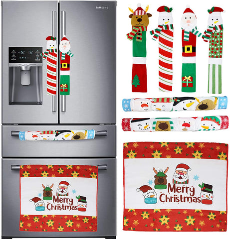 Christmas Kitchen Appliance Handle Covers for Kitchen