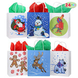 Kraft Paper Gift Bags, 24 Pcs