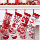 15" Knit Stockings, 4 Pack