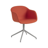 Fiber Upholstered Armchair - Swivel Base