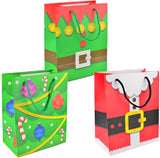 10" Santa Clause Suit Gift Bags, 18 Pcs