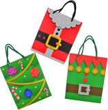 10" Santa Clause Suit Gift Bags, 18 Pcs